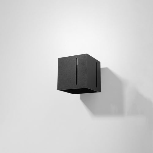 Sollux Lighting Wandlamp PIXAR zwart - 10x12x10cm