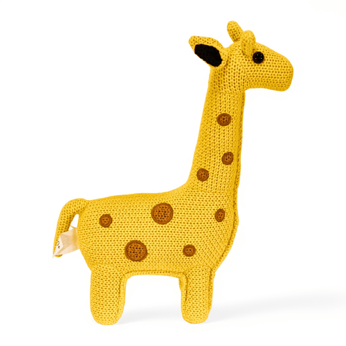 Pintado & Lacado knuffeldier Giraffe - geel - 40 cm