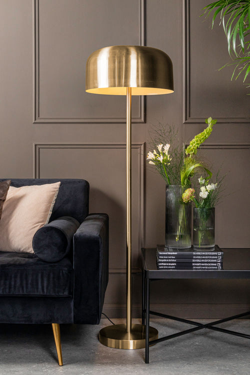 Leitmotiv vloerlamp Capa - goud - Ø42cm - vtwonen shop