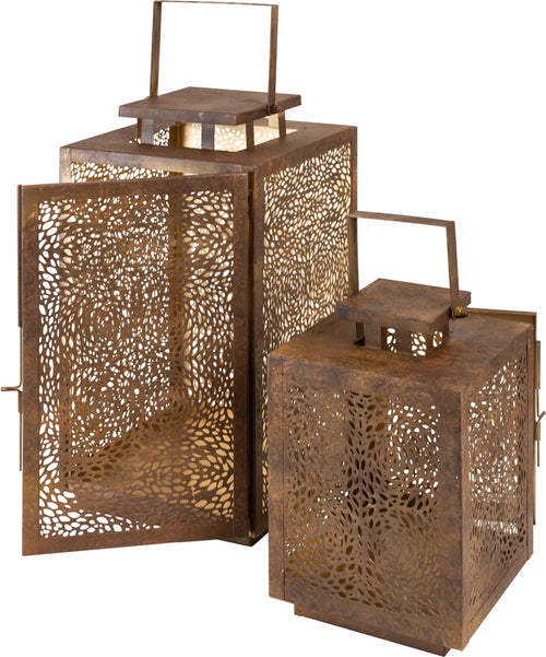 Lesli Living lantaarn Spot - zwart - 17x17x24cm