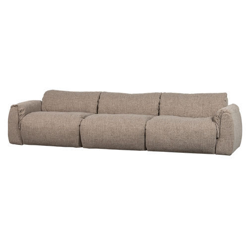 WOOOD 3-zits bank Baggy - Geweven Stof - Bruin Melange - 81x309x101