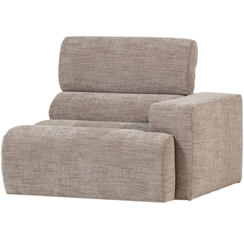 WOOOD 1-zits element bank arm rechts Novi - Polyester - Naturel Melange - 86x109x113