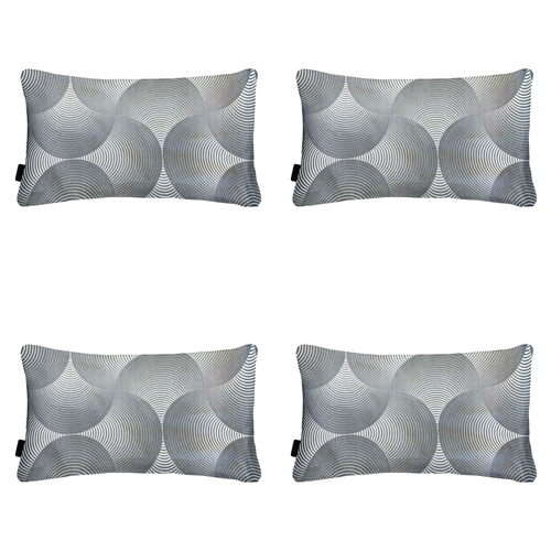 Madison sierkussen Napels - grijs - 30x50x10cm - set van 4