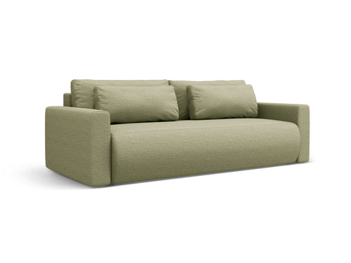 Cosmopolitan Design Slaapbank met opbergdoos Belfast 3-zits, structurele stof asperge - 105x238x84cm