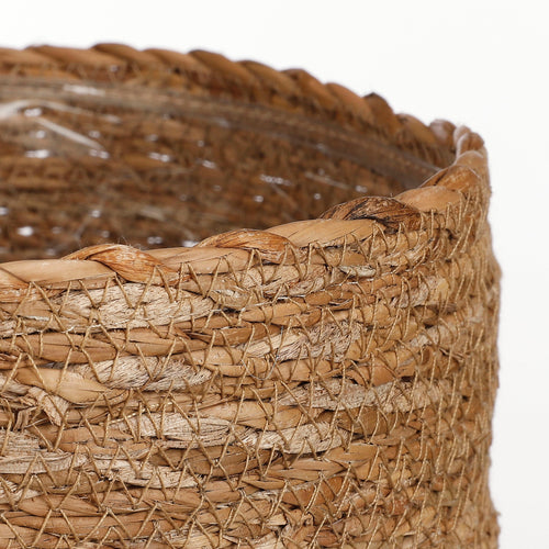 Mica Decorations Atlantic Plantenmand - Set van 2 - H26 x Ø30 cm - Lichtbruin - vtwonen shop