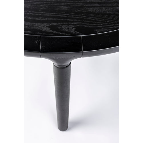 Zuiver Storm Eettafel Rond 128 cm Hout Zwart - vtwonen shop