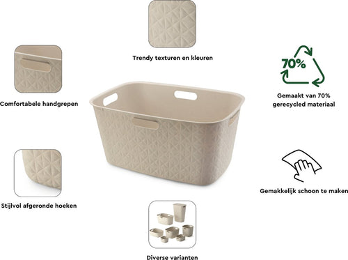 Curver Softex Wasmand - 45 liter - 57x37x27cm - Beige - vtwonen shop