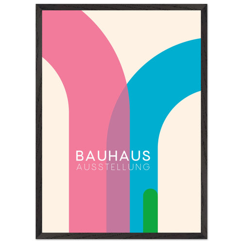 Artfulprints Poster met Lijst Bauhaus - Ausstellung   - 50x70 cm - Meerkleurig