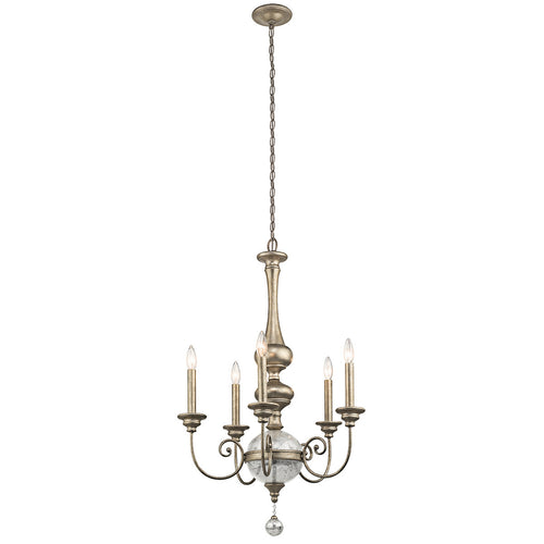 Elstead Rosalie - 5-lichts kroonluchter met gouden afwerking, E14