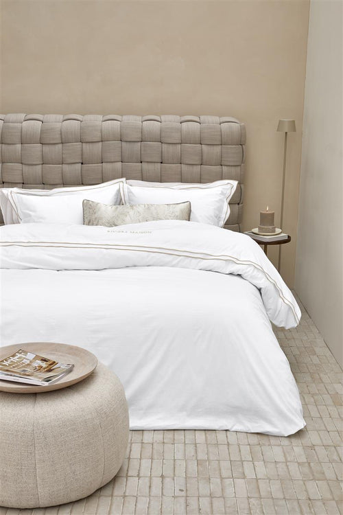 Riviera Maison dekbedovertrek Salute - 200x200/220 cm - zand - vtwonen shop