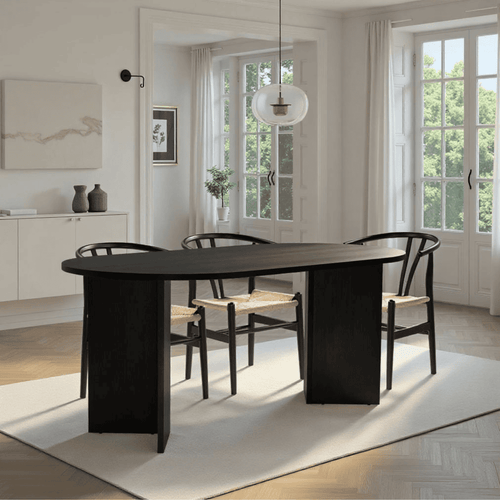 Calicosy - Eettafel met afgeronde randen SABLE - 89,5x180x75 cm