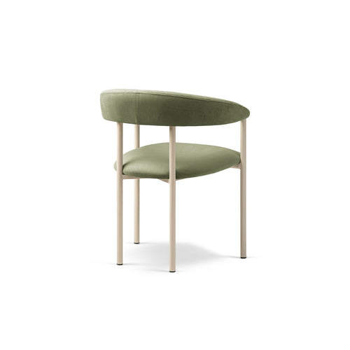 Set van 2 fluwelen stoelen Lea flueel groente - 53.5x56.5x74cm