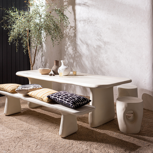 Basiclabel eettafel Loggia - Polymeer - Naturel - 75x240x100 - vtwonen shop