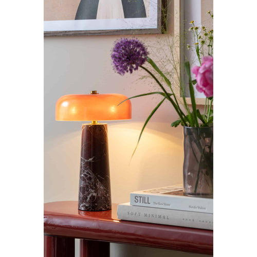 Leitmotiv tafellamp Lazio Cone - rood - Ø18cm