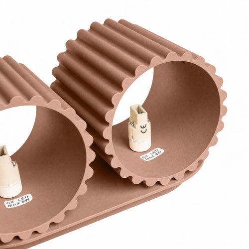 Sollux Lighting Wandlamp AURA 2 mokka G9 - 21x12x10cm