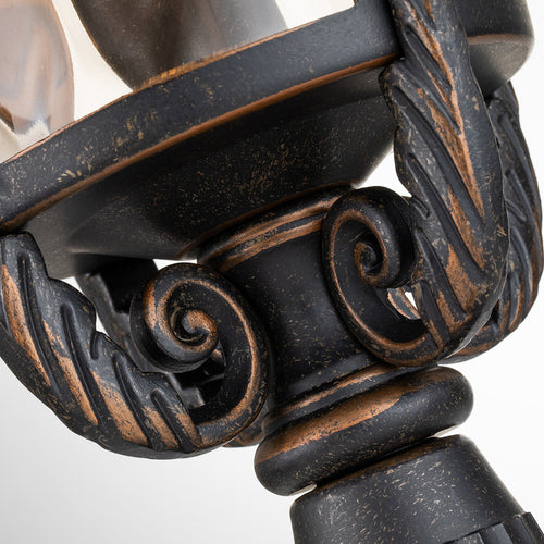 Elstead Baltimore - 1 Lichte Grote Outdoor Sokkel Lantaarn Verweerd Brons IP44, E27