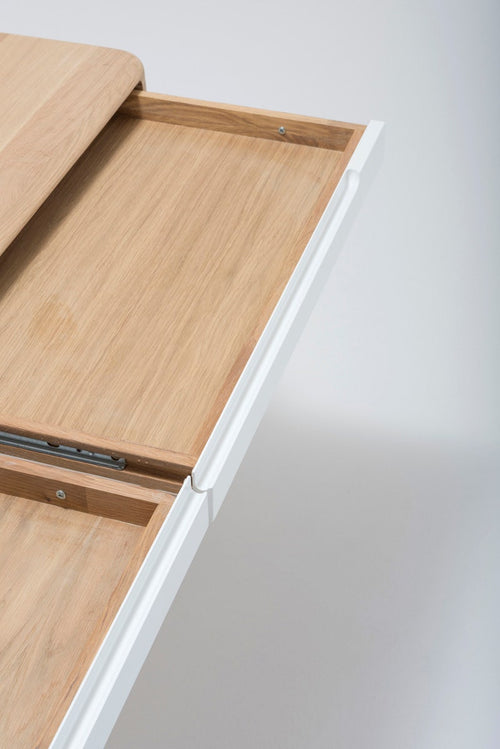 Gazzda Ena desk houten bureau whitewash - 140 x 60 cm - vtwonen shop