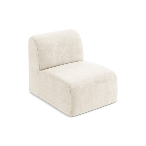 LaMiaSofa Bankmodule midden Cervo - chenille stof - lichtbeige - 70x94x75