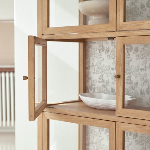 Tikamoon Grote eiken vitrinekast - Naturel - vtwonen shop