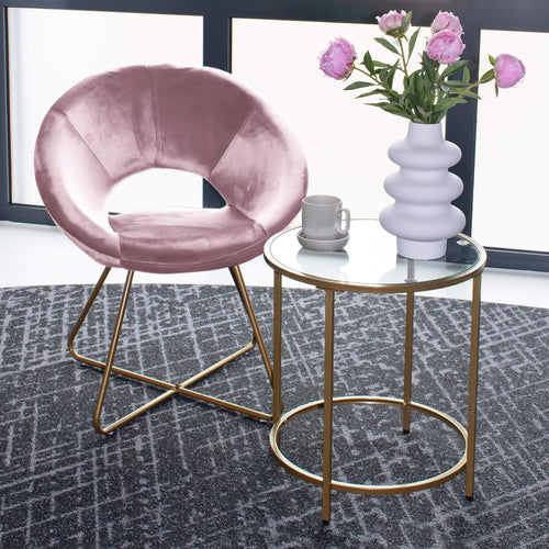 Home Deluxe Fluwelen Stoel SELESA Roze