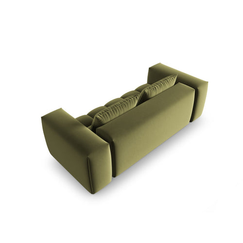Cosmopolitan Design - Modulaire bank Verona 3-zits, flueel lichtgroen - 85x200x70cm