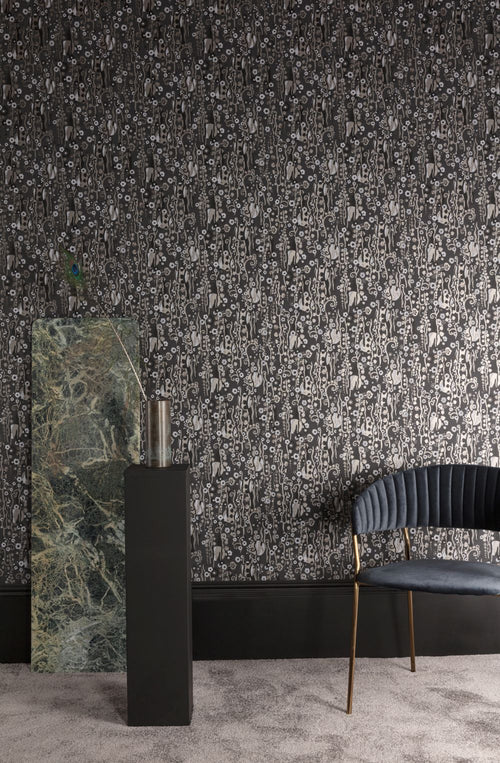 Masureel behang bloemen grijs - 53 cm x 10.05 m - 630016 - vtwonen shop