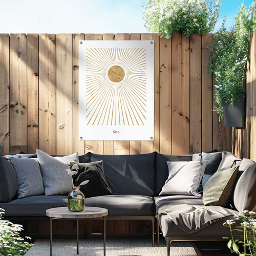 Reinders Sun tuinposter -  goud - tuin - 80x60cm