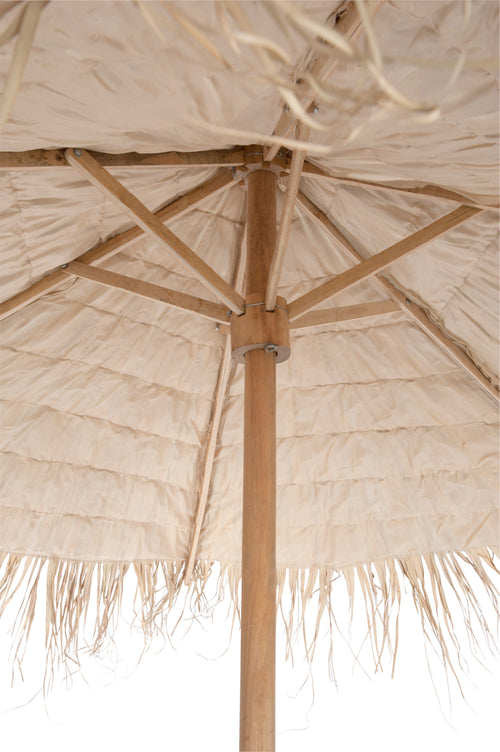 J-Line parasol Stro - hout - naturel - large - vtwonen shop