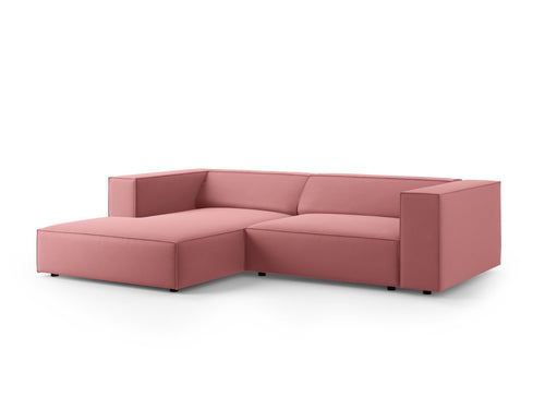 Cosmopolitan Design linker hoekbank Arendal 3-zits, flueel, zalm - 166x224x70cm