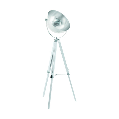 EGLO vloerlamp Covaleda - e27 - 1-lichts - wit/chroom/zilver