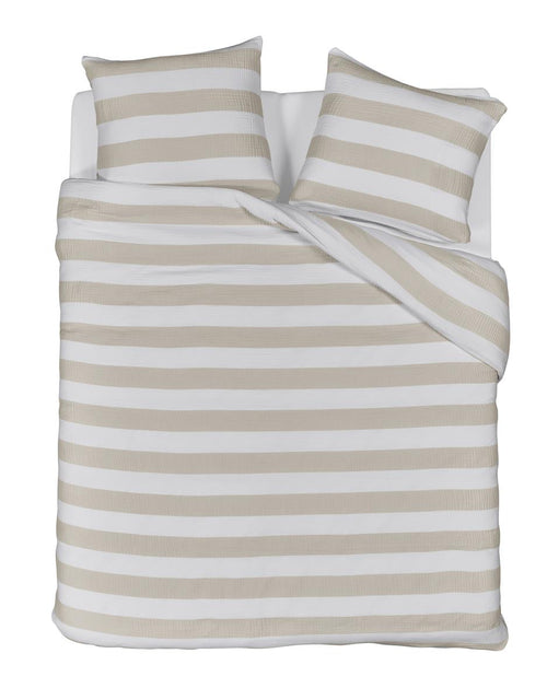 Riviera Maison dekbedovertrek Striped - 200x200/220 cm - zand