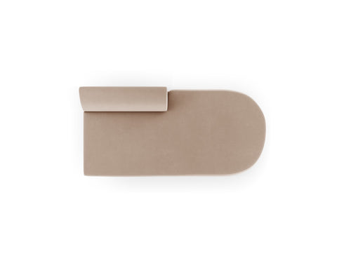 Micadoni Module Miley 2-zits, flueel cappuccino - 90x158x70cm