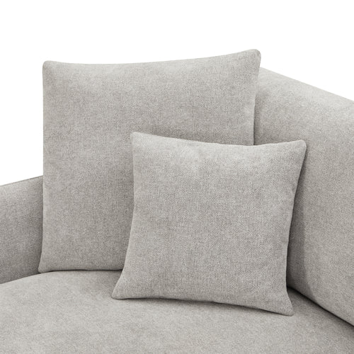 Furnhouse chaise longue bank rechts Maggie - Grijs - Stof - 95x290x90