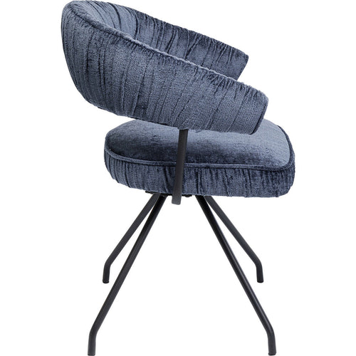 Kare Design Draaistoel met armleuningen Arabella blauw - vtwonen shop