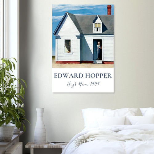 Artfulprints Poster Edward Hopper - High noon   - 50x70 cm - Blauw