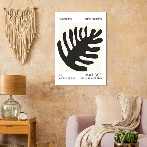 Artfulprints  Matisse – Coral bloom black   poster 50x70 cm - vtwonen shop