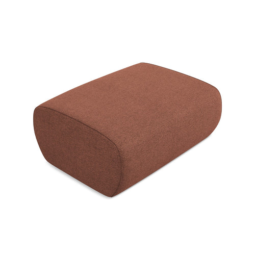LaMiaSofa Poef Palermo - chenille stof - gedempt roze - 100x70x39