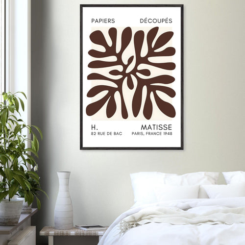 Artfulprints Poster Matisse - Deep ocean brown   - 30x40 cm - Bruin