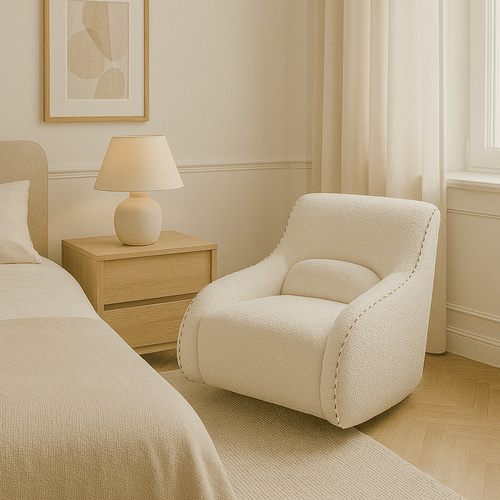 Kare Design Schommelstoel Swing Ritmo Boucle creme - vtwonen shop