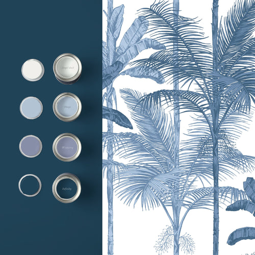 Graham & Brown Vliesbehang - Jungle Cobalt - 10mx52cm - vtwonen shop