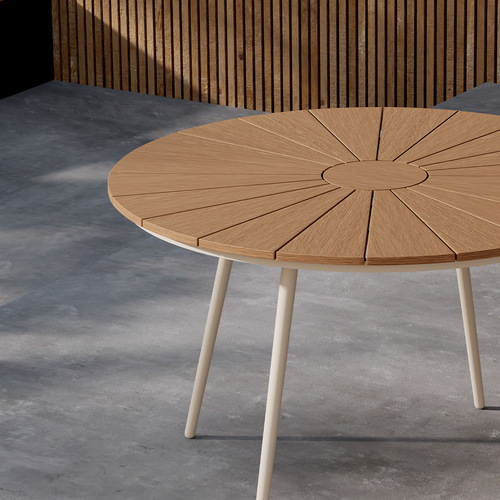 Nest outdoor Denzel Ronde Tuintafel Beige - Ø 120 cm