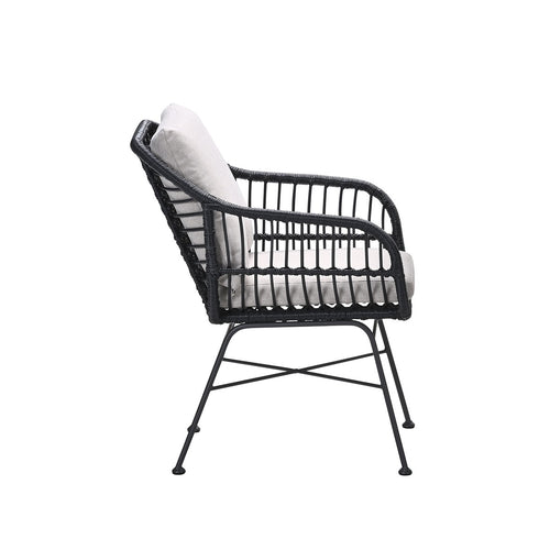 Garden Impressions tuinset Lucas - Tulli zwart - light teak look - 9-delig