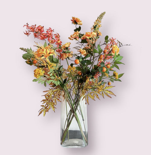 My Flowers.shop Zalmkleurig zijden bloemen boeket Orange Salmon | Per boeket - vtwonen shop