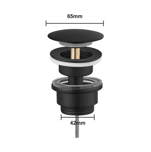 LOMAZOO wastafel afvoerplug Clickwaste - zwart - 42 mm