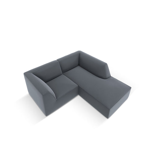 Cosmopolitan Design - Modulaire hoekbank rechts Siena 3-zits, imitatieleer donkerblauw - 180x186x69cm