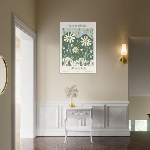 Artfulprints Poster Flower market - Prague II   - 30x40 cm - Meerkleurig