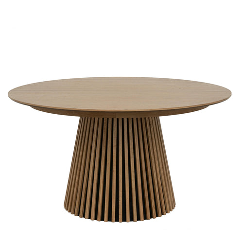 Furnhouse uitschuifbare eettafel Svendborg - Natuurlijk eikenhout - Ø 140/240x140 cm