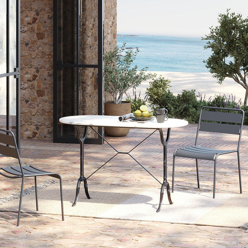 Kare Design Eettafel Bistrot 120x60cm wit marmer