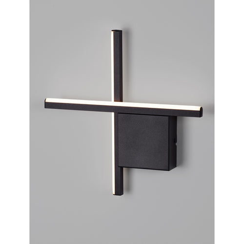 Nova Luce CROSS Geïntegreerde LED-wandlamp Sandy Black LED 10W 660lm 2700K