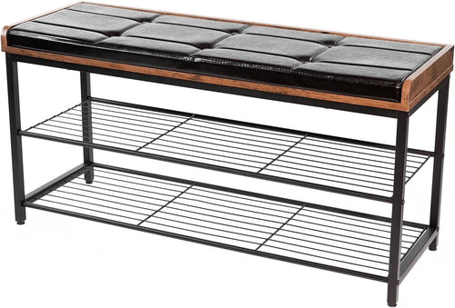 Furnilux Schoenenbank Sven - Bruin-Zwart - vtwonen shop